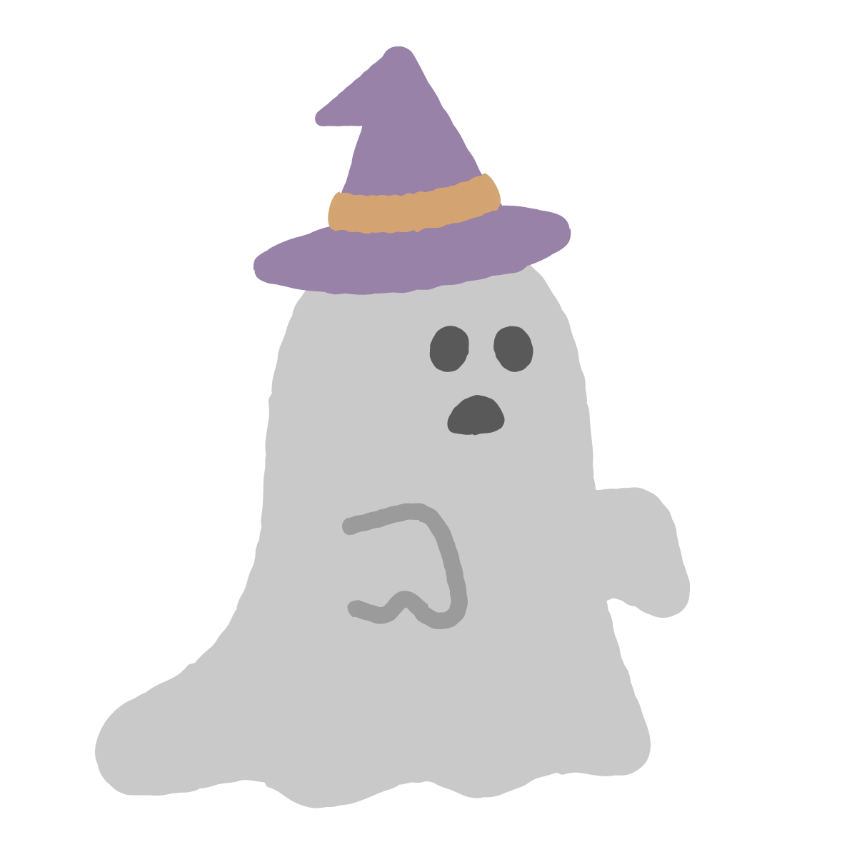 ハロウィンのおばけのイラスト