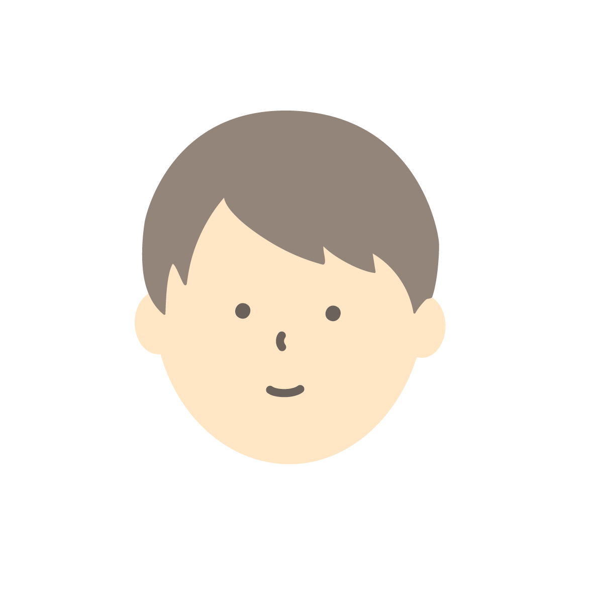 男性の顔のイラスト